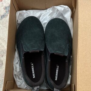 Merrell Kids Slip-On Black Loafers